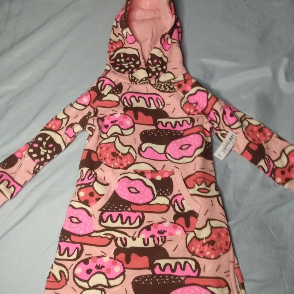 Size 2T Girls Doughnut Daze Hooded Sweater Dress